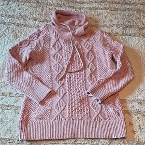 LL Bean Fisherman Funnel-neck Sweater Sz Sm